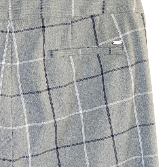 TOMMY Hilfiger High Waisted Cropped Windowpane Pants Grey Size 14 - Picture 3 of 15